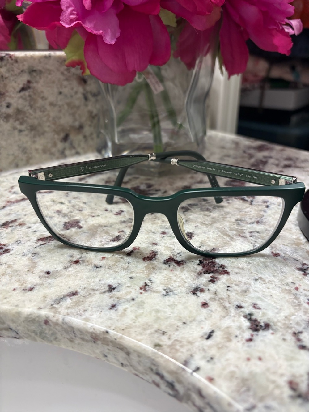 Stylish Dark Green Rectangle Glasses